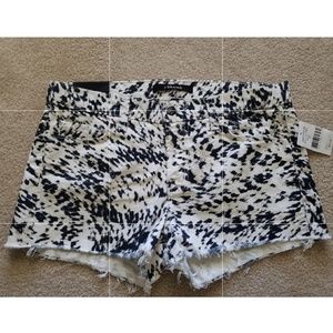 New J Brand Cut Off Shorts Fray Animal Print Sz 27